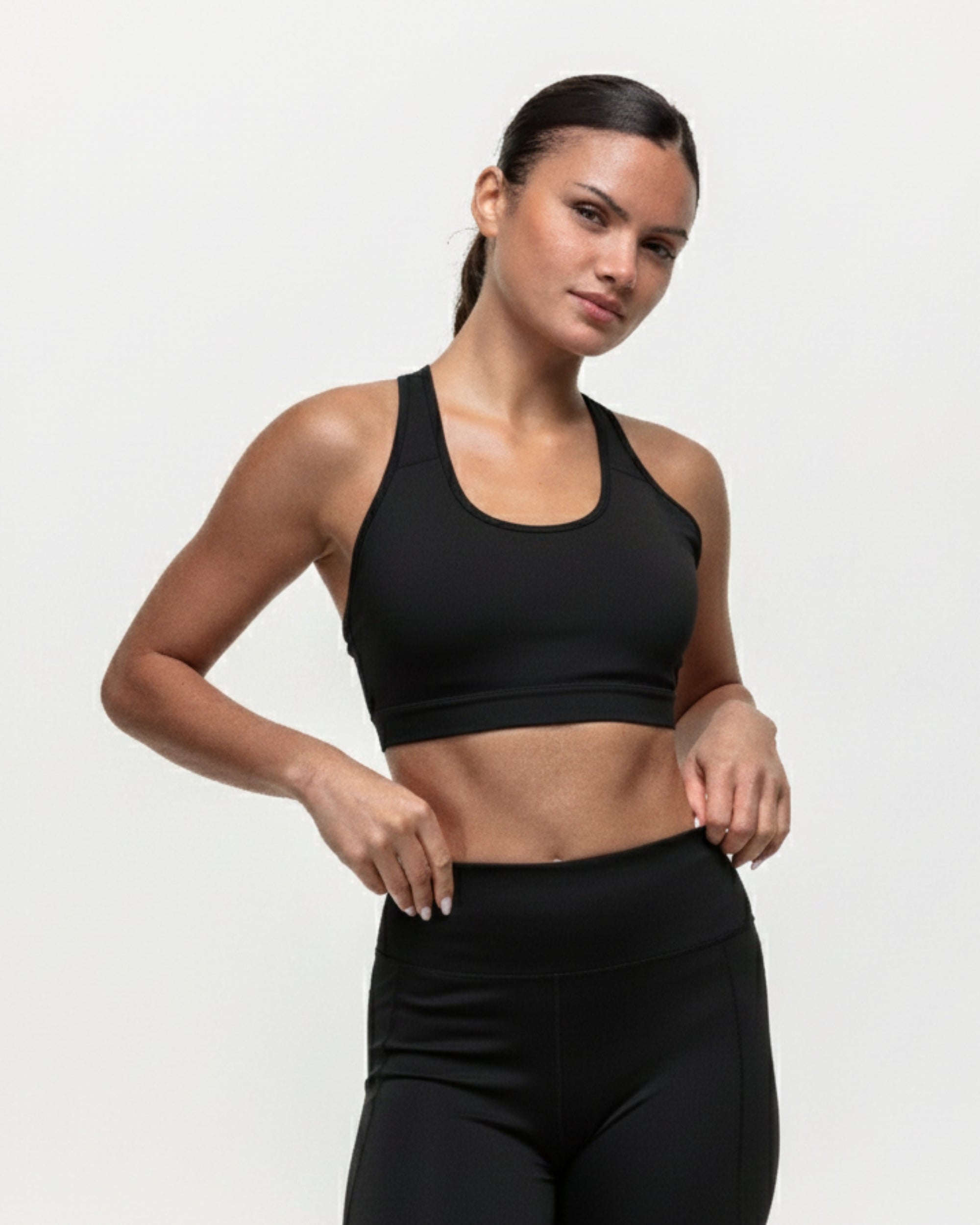 Motion Medium Support Bra - Deep Black