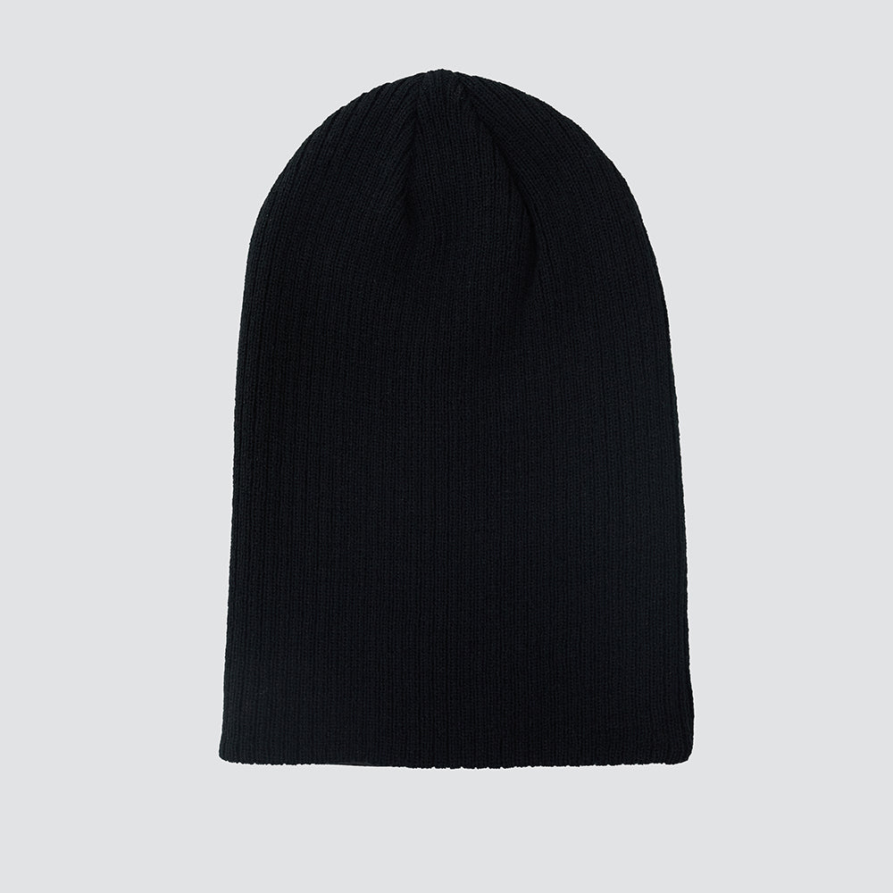 Jet Black Slouch Beanie