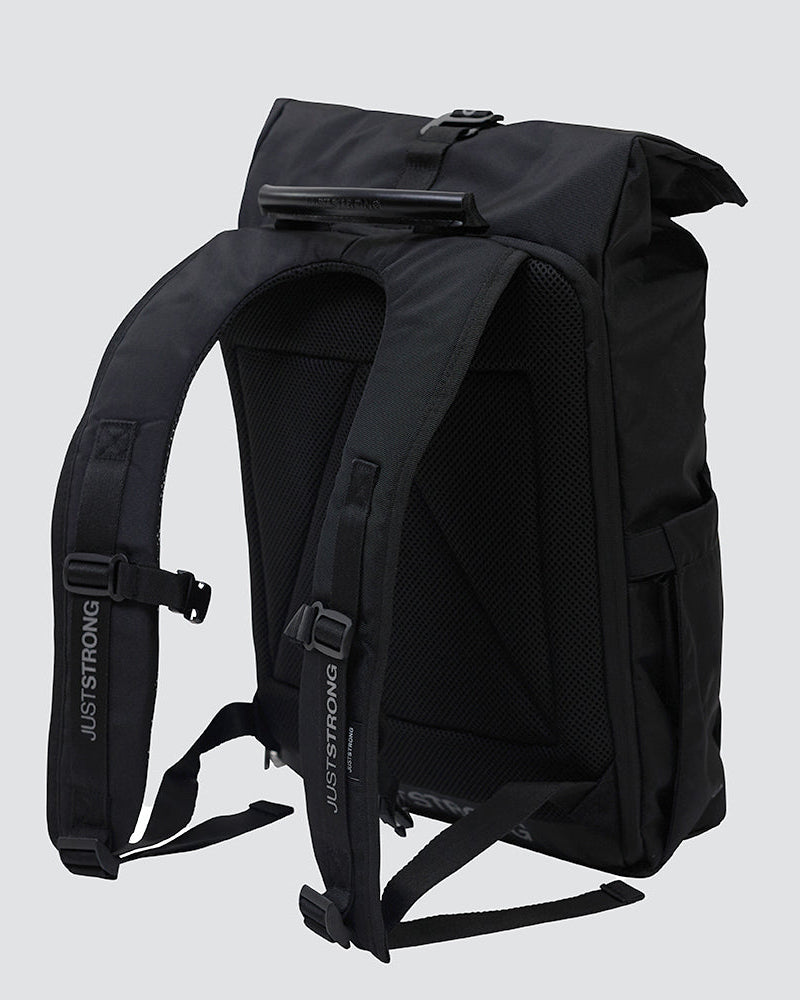 Black Luxe Rolltop Backpack