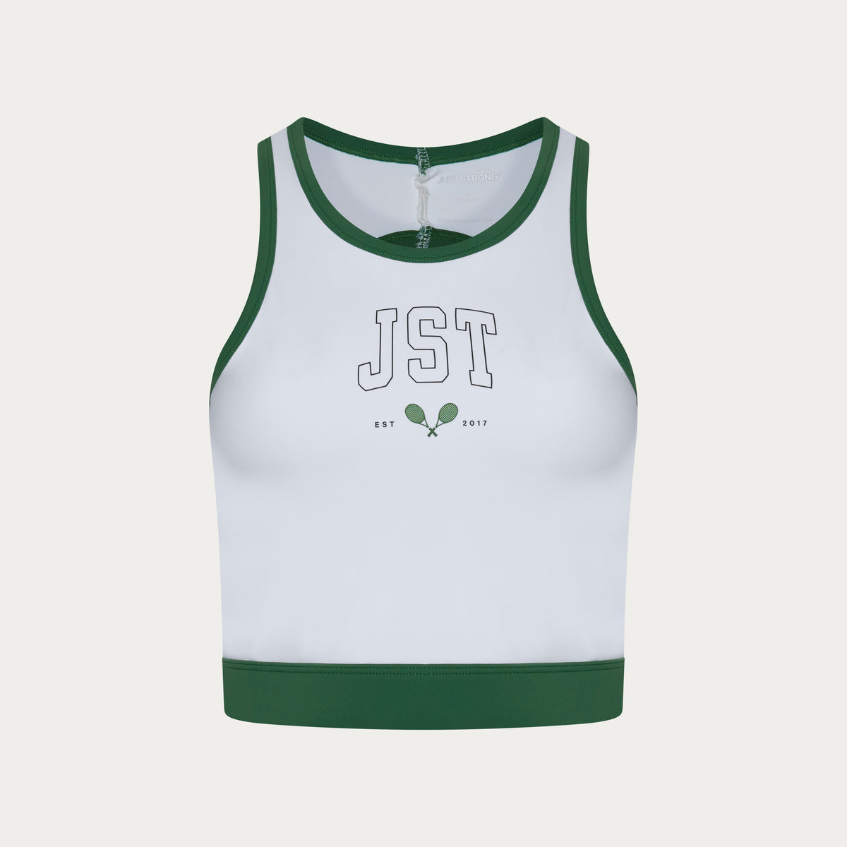 Ace Cropped Vest - White/Green