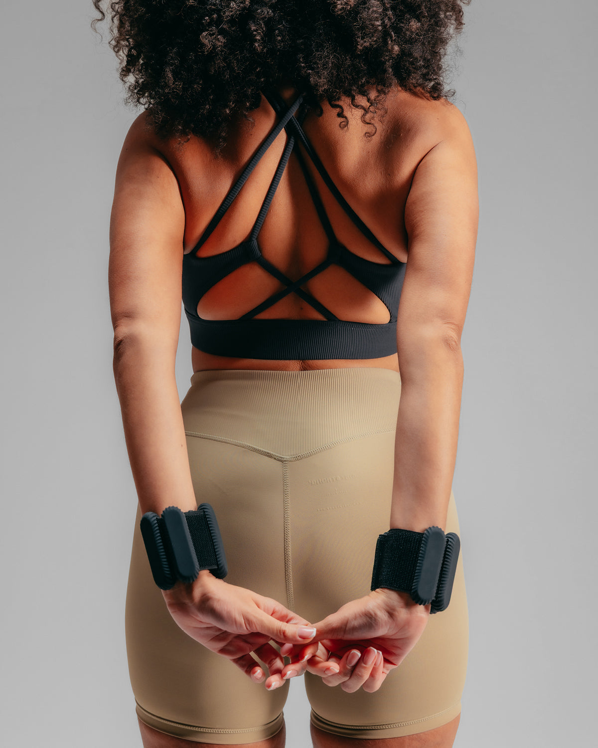 Strappy Rib Bra - Black