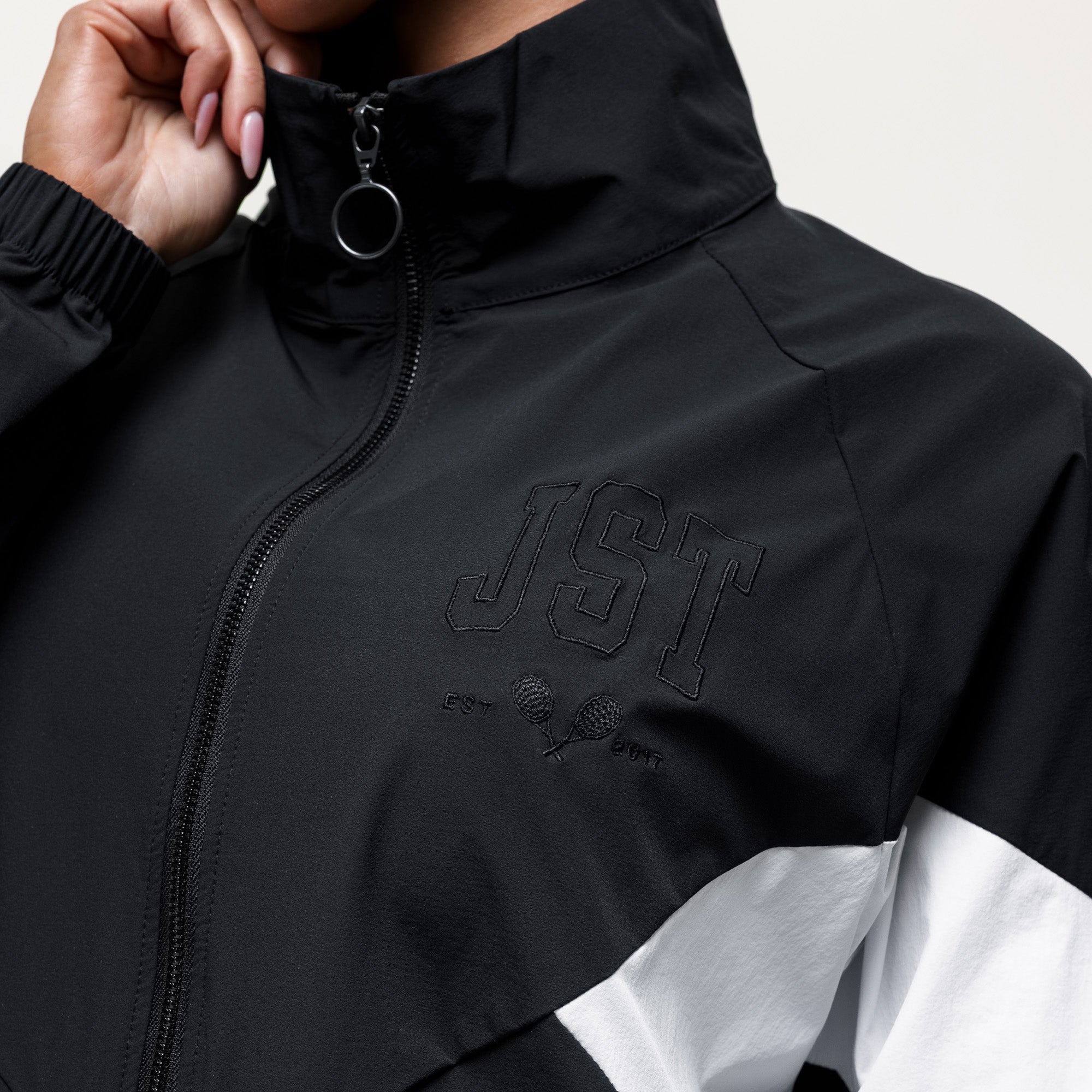 Courtside Track Jacket - Black/White