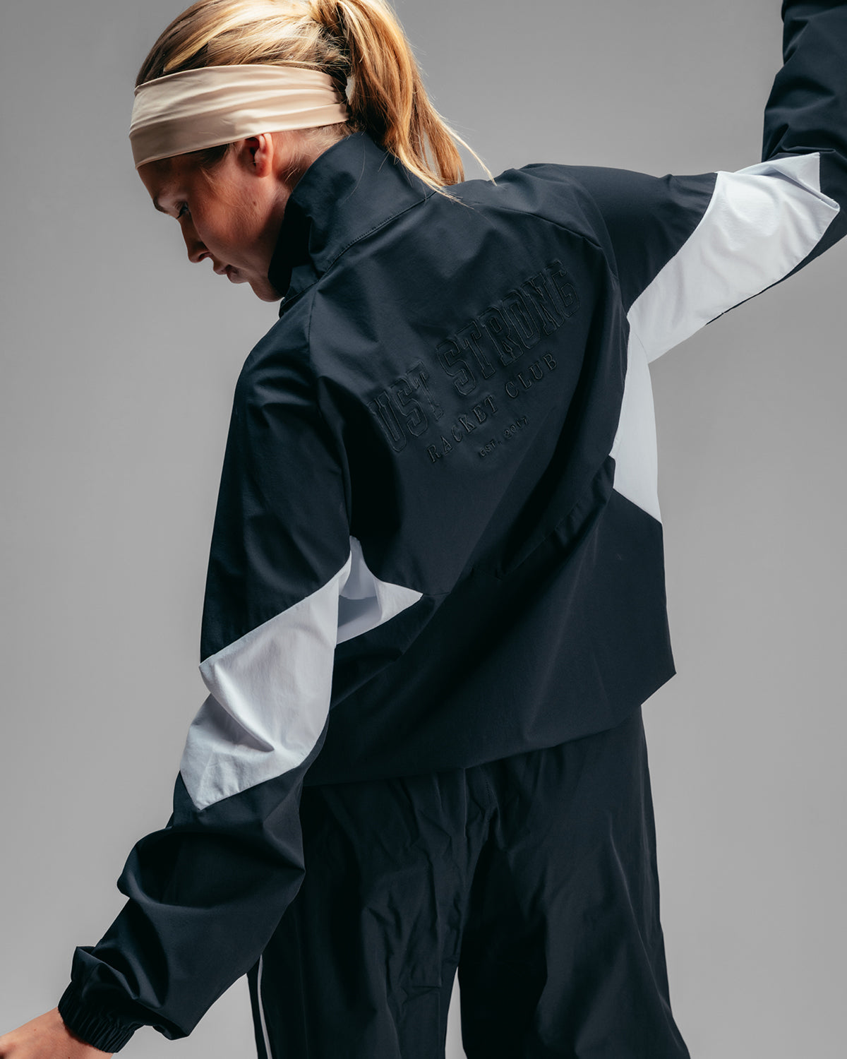 Courtside Track Jacket - Black/White