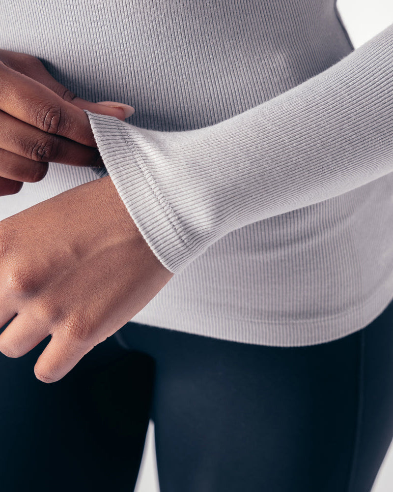 Long Sleeve Workout Tee - Shadow Grey