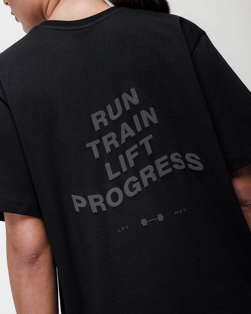 Motion Boyfriend Logo Tee - Black