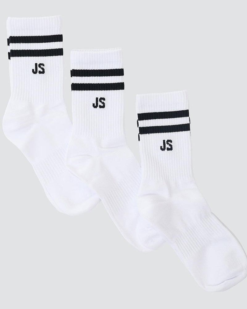 Ivory White Athletic Socks (3 pack)