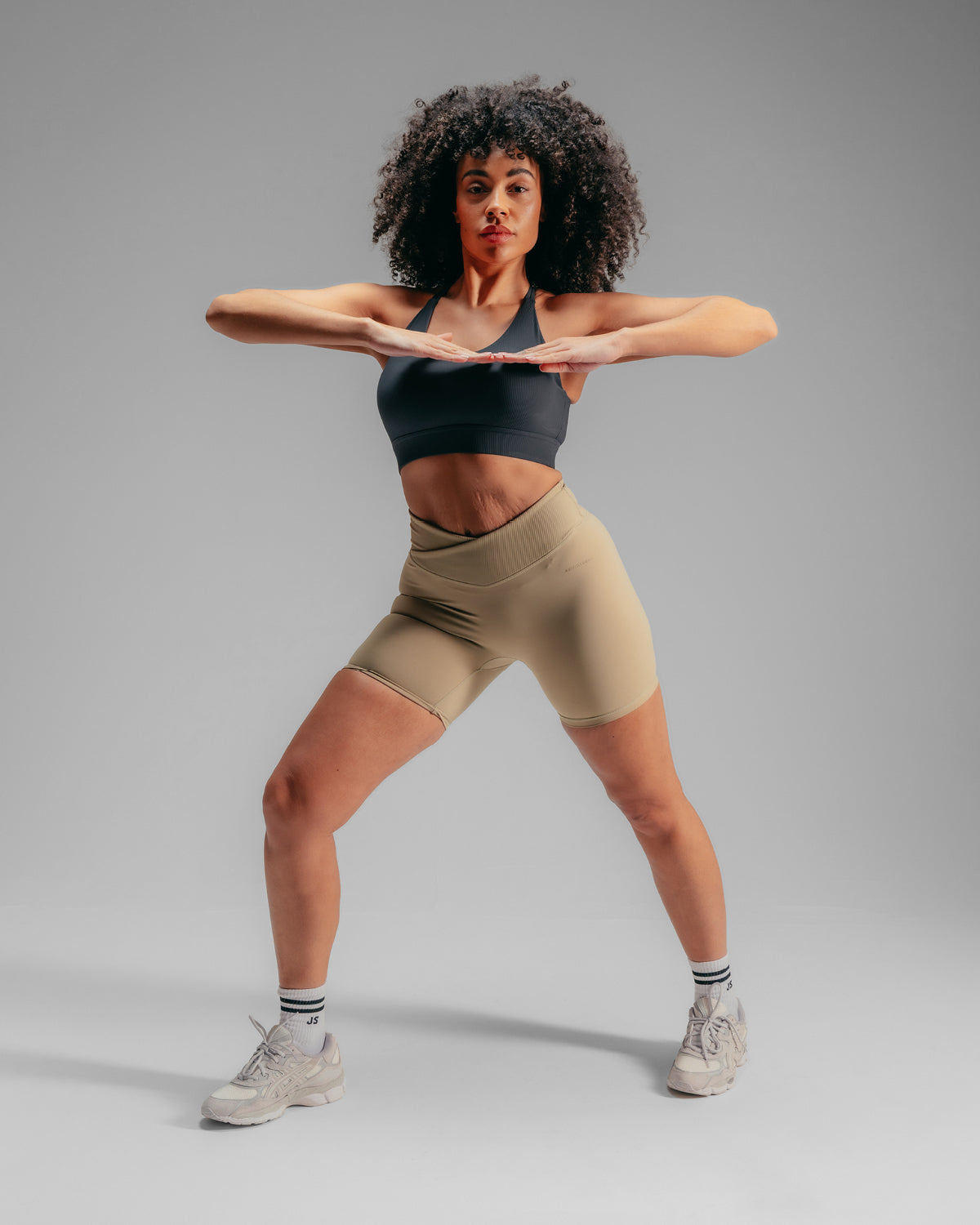 Strappy Rib Bra - Black