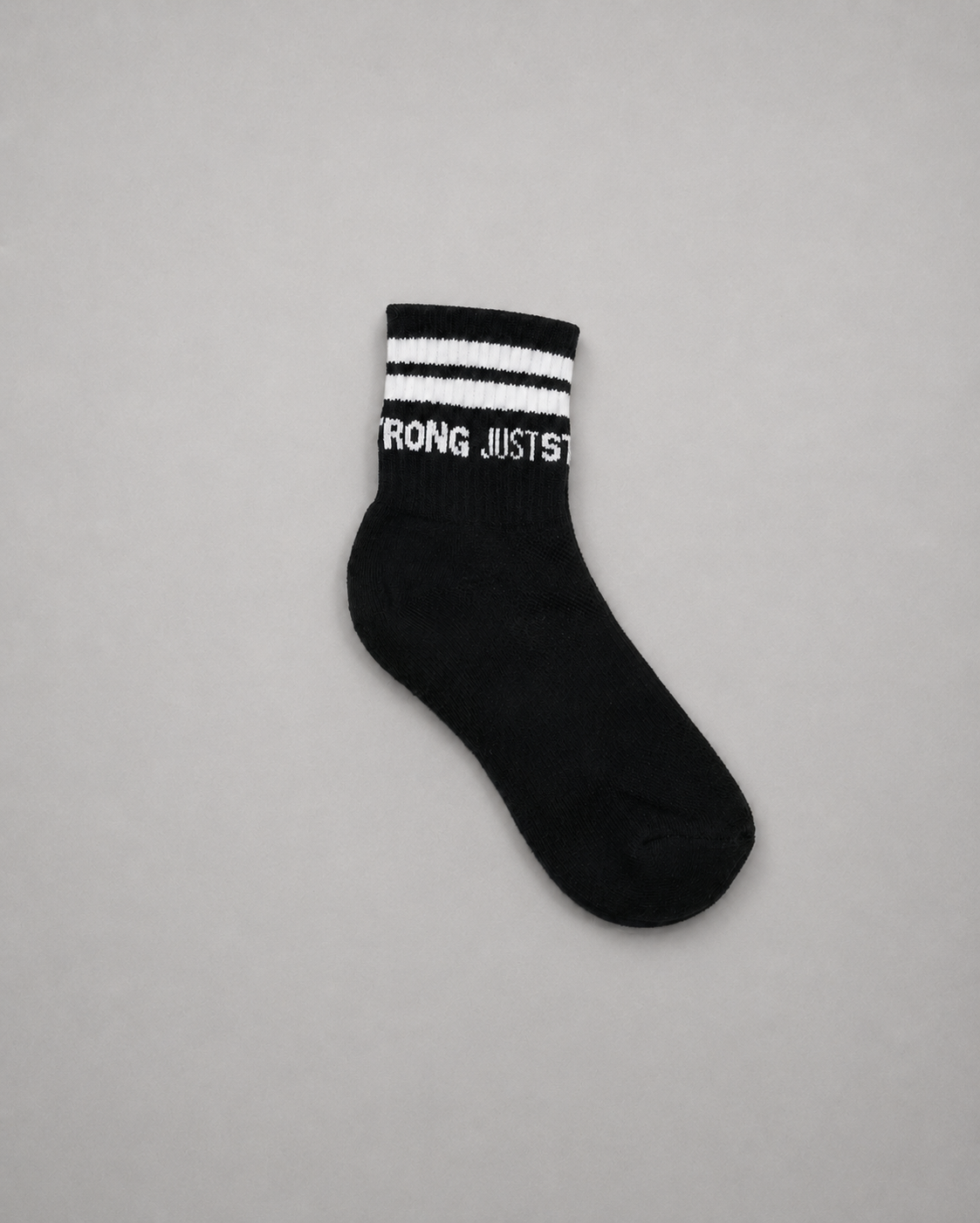 JUSTSTRONG CREW SOCK - Black (PACK OF 3)