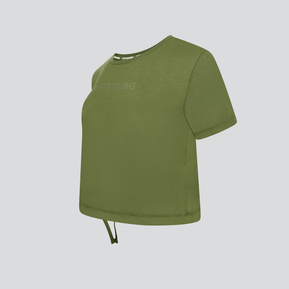 Everyday Drawstring Tee - Military Green