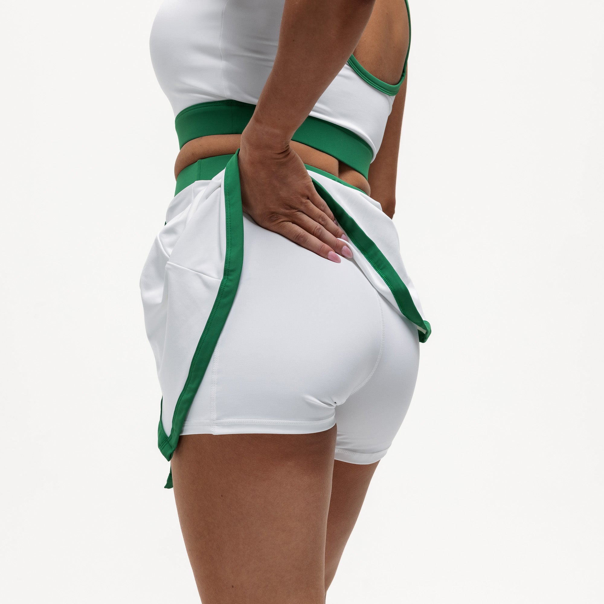 Centre Court 2-in-1 Skirt - White/Green