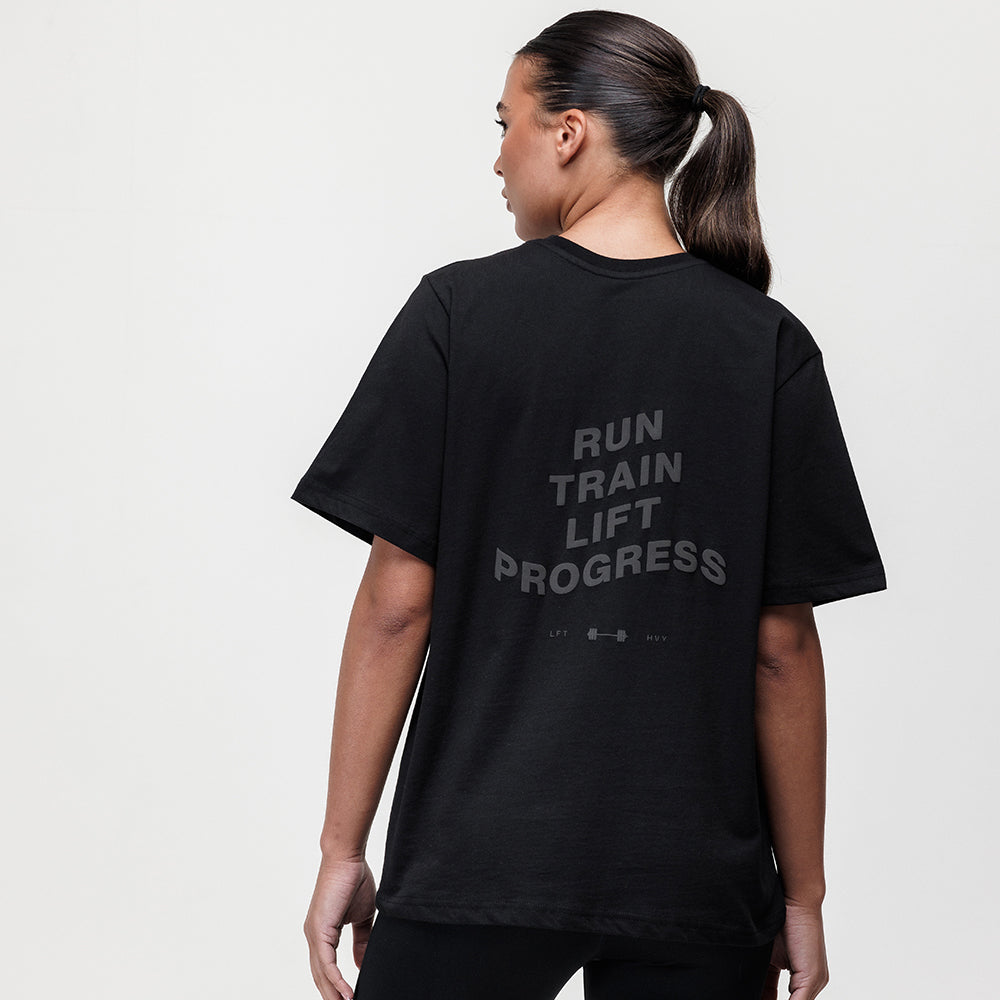 Motion Boyfriend Logo Tee - Black