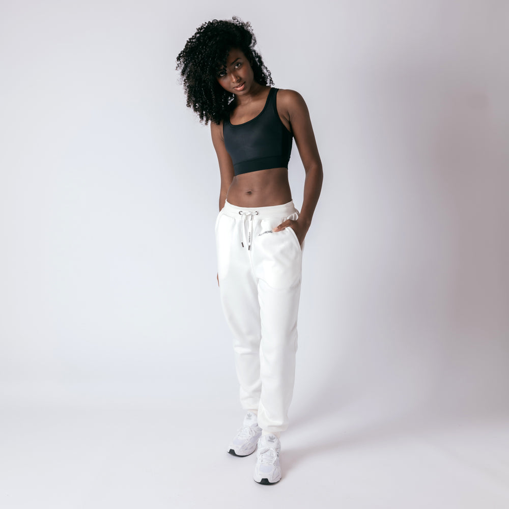 Slim Joggers - Ivory White