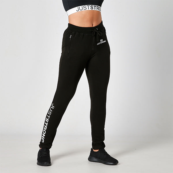 Jet Black Just Strong Joggers