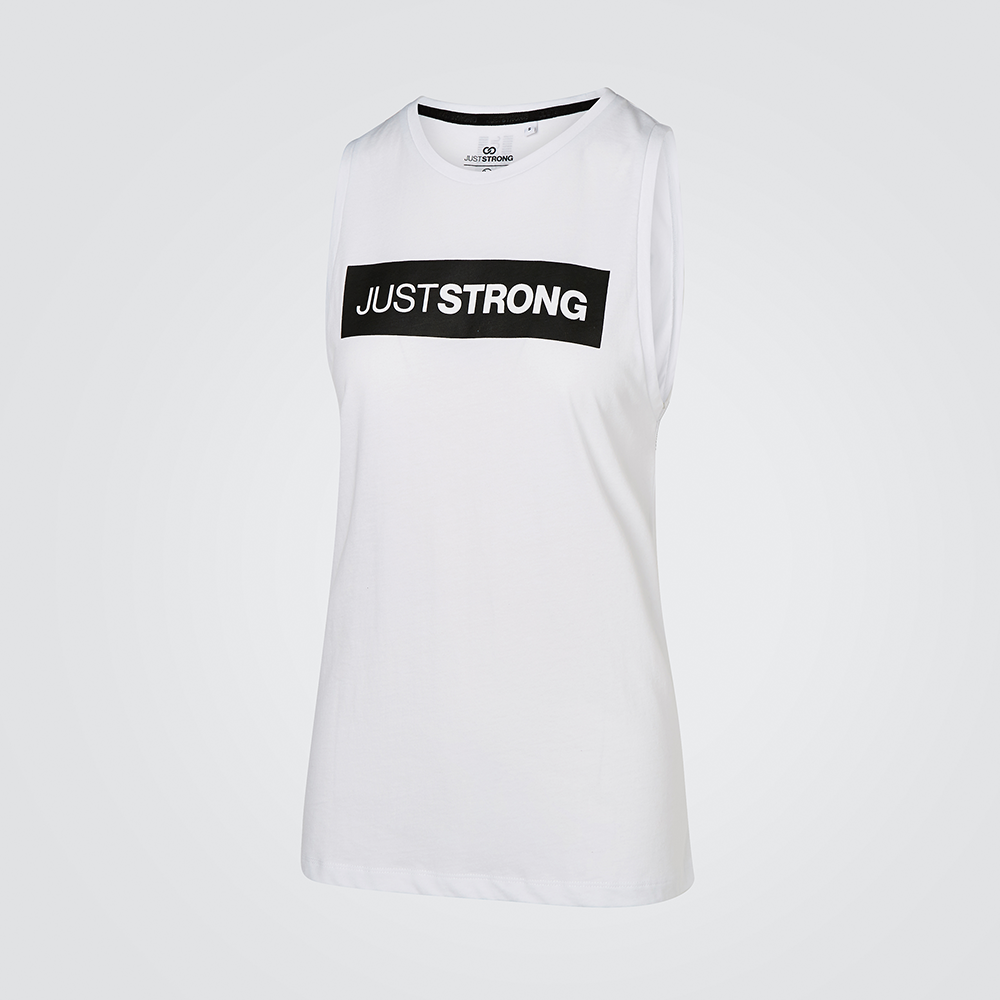 White Athletic Box Tank