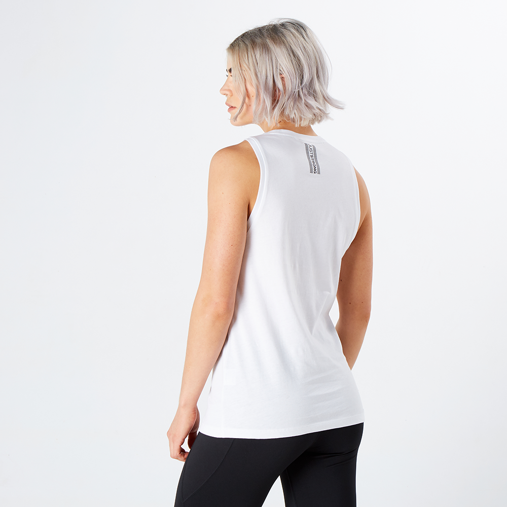 White Athletic Box Tank